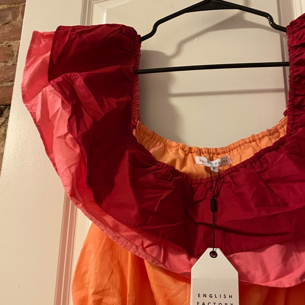 NEW WITH TAGS - Shades of sunset off-the-shoulder dress - Picture 4 of 7